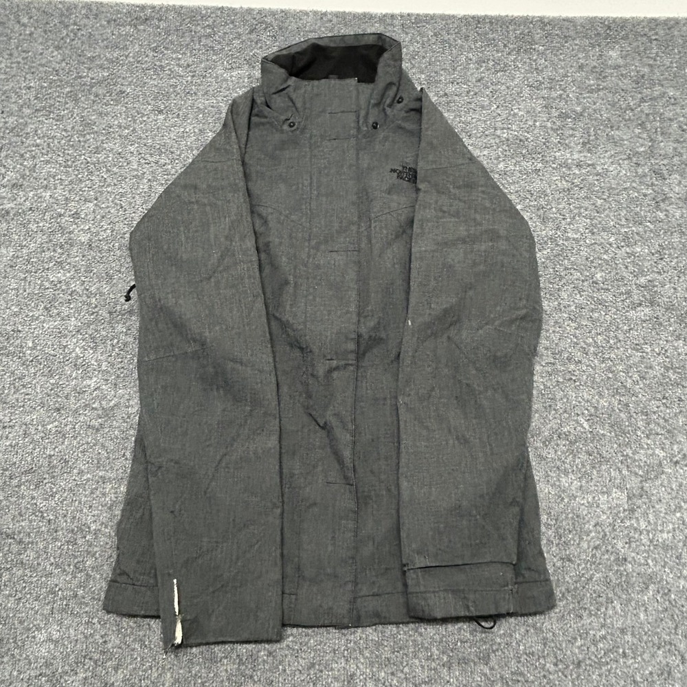 The North Face Jacket Womens Size S Gray DryVent Hooded Full Zip Outdoor Shell